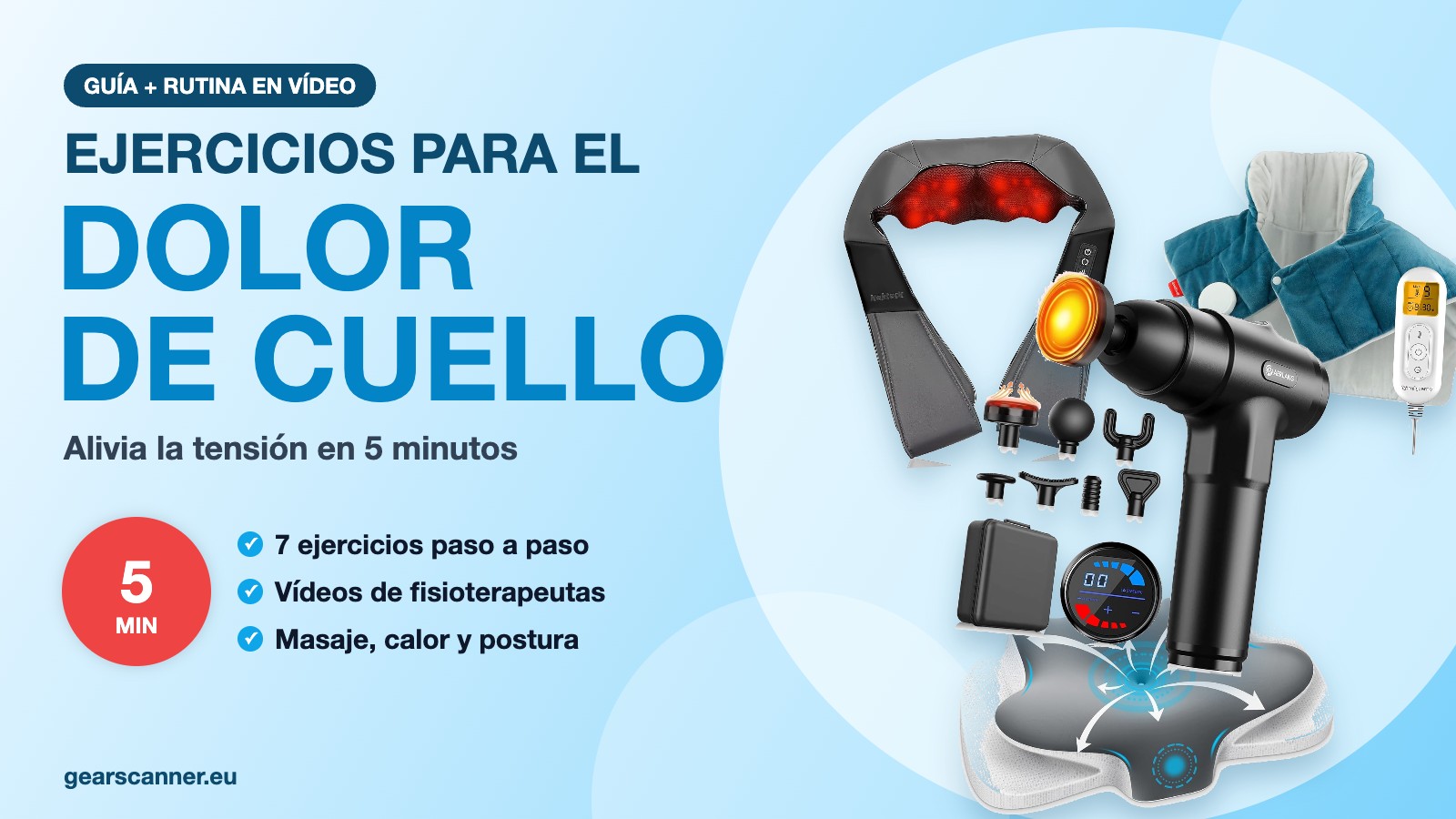 Ejercicios para el dolor de cuello: alivia la tensión en 5 minutos