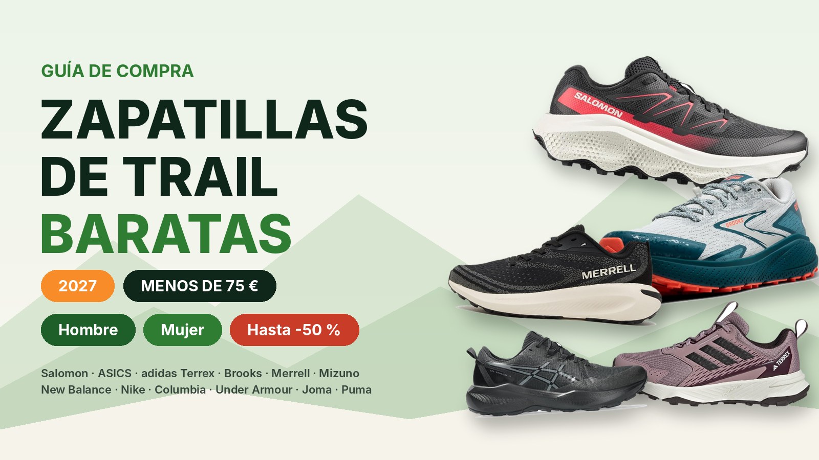 Zapatillas de trail baratas: las 25 mejores por menos de 75 € (2027)